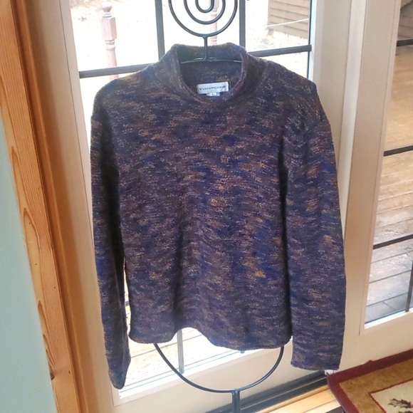 Evan Picone Mock MultiColored Turtleneck LS Sz. L Sweater - Picture 1 of 9